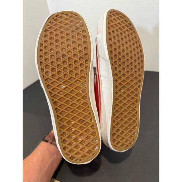 Vans Off The Wall Unisex Hi Top Red/White Skateboarding Racing Sneaker 7M 8.5W - Picture 9 of 14